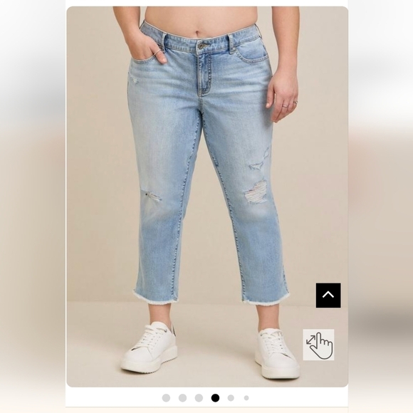 Crop Boyfriend Straight Vintage Stretch Mid-Rise Jean, size 24 new with … - Picture 5 of 12